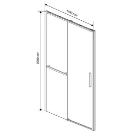 Душевая дверь Vincea Slim Soft 110 VDS-1SS110CLG