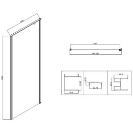 Душевой уголок Vincea Slim-N 100x100 VSR-5SN1010CLGM