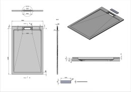 Душевой поддон из искусственного камня Vincea 160x90 VST-4SRL9016G