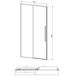 Душевая дверь Vincea Slim-N 110 VDS-4SN110CGB