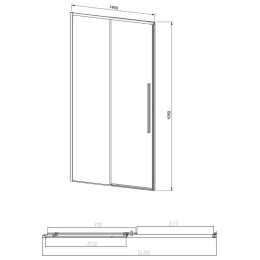Душевая дверь Vincea Slim-N 140 VDS-4SN140CGB
