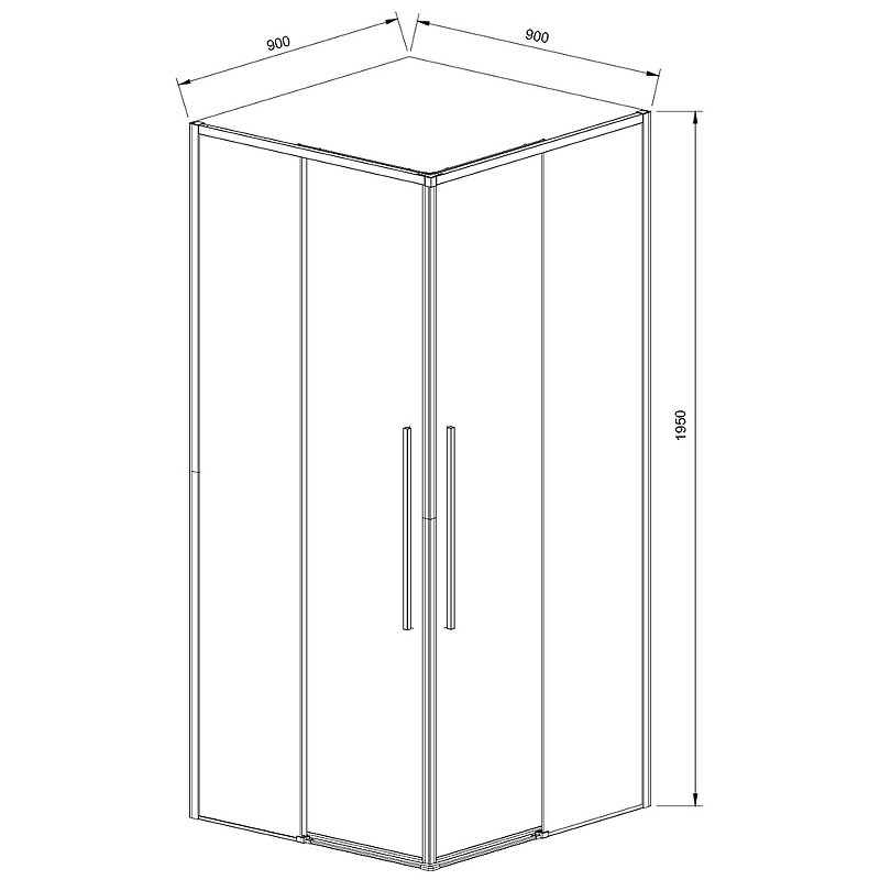 Душевой уголок Vincea Slim-N 90x90 VSS-4SN900CLGM