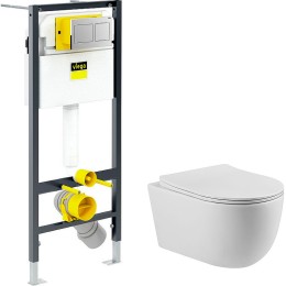 Комплект унитаза Vincea Evo Rimless VT1-34S с инсталляцией Viega Prevista Dry 8524.14 792596