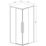 Душевой уголок Vincea Slim-N 100x80 VSS-4SN8010CLGM