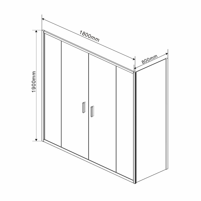 Душевой уголок Vincea Garda 180x80 VSR-1G28018CH
