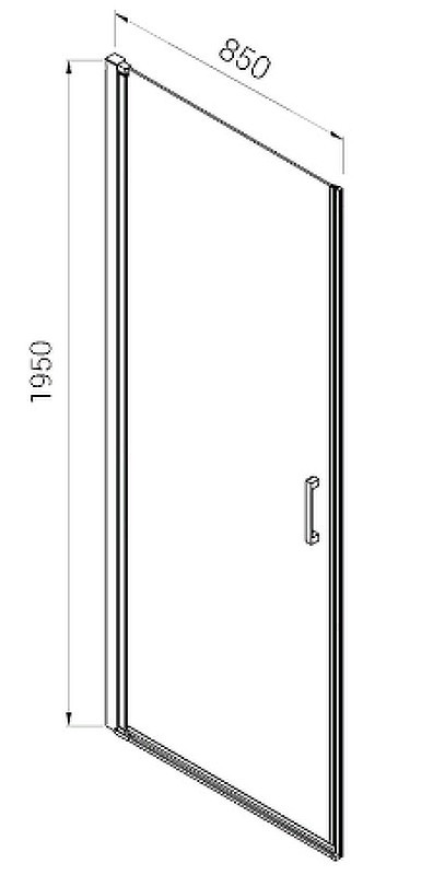Душевая дверь Vincea Alpha 85 VDP-3AL850CL