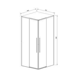 Душевой уголок Vincea Slim-N 100x90 VSS-4SN9010CLB