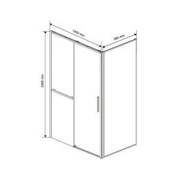 Душевой уголок Vincea Slim Soft 140x90 VSR-1SS9014CLGM