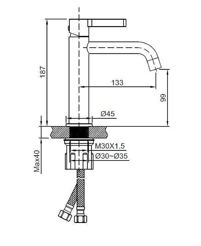 Смеситель для раковины Vincea Villa VBF-1VL1CH