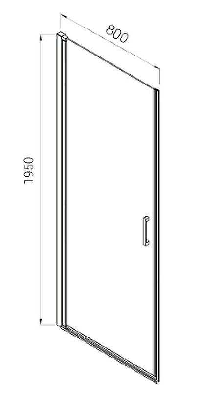 Душевая дверь Vincea Alpha 80 VDP-3AL800CL