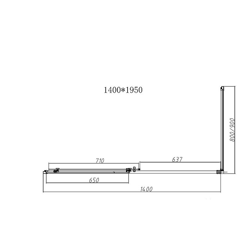 Душевой уголок Vincea Slim-N 140x80 VSR-4SN8014CLB