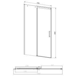 Душевая дверь Vincea Dice 130 VDS-4D130CLGM
