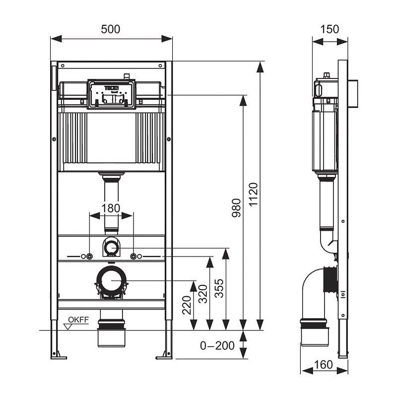 Комплект унитаза Vincea Globo VT1-14S с инсталляцией Tece Profil 9400412