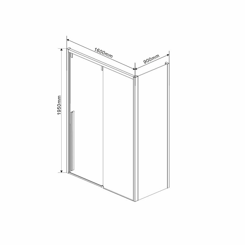 Душевой уголок Vincea Lugano 160х90 VSR-1L9016CL-1