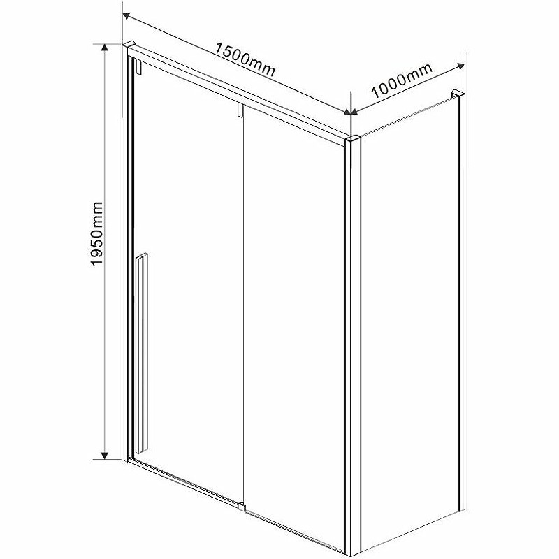 Душевой уголок Vincea Lugano 150х100 VSR-1L1015CLB-1