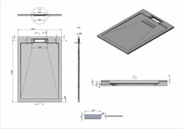 Душевой поддон из искусственного камня Vincea 120x80 VST-4SRL8012G