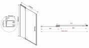 Душевая дверь Vincea Extra 110 VDP-1E1011CLB