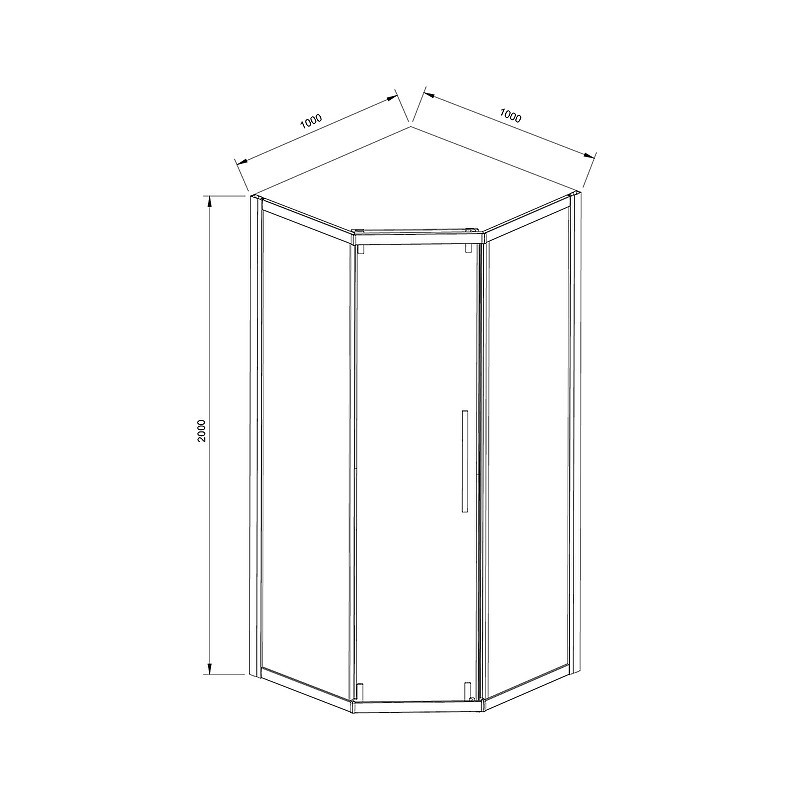 Душевой уголок Vincea Show 100x100 VSP1-4SH100CL