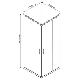 Душевой уголок Vincea Garda 120x80 VSS-1G8012CLG