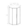 Душевой уголок Vincea Show 100x100 VSP1-4SH100CLB