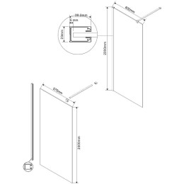 Душевая перегородка Vincea Walk-In 60 VSW-1H600CLG
