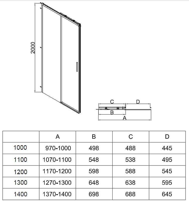 Душевой уголок Vincea Soft 2 100x90 VSR-3SO29010CL