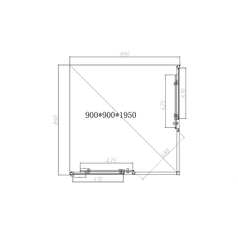 Душевой уголок Vincea Slim-N 90x90 VSS-4SN900CL