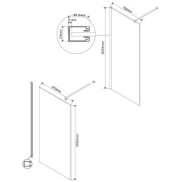 Душевая перегородка Vincea Walk-In 70 VSW-1H700CLG