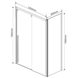Душевой уголок Vincea Lugano 120x90 VSR-1L9012CLGM-1
