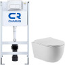 Комплект унитаза Vincea Evo Rimless VT1-34S с инсталляцией Charus City CR.200.21.01