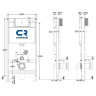 Комплект унитаза Vincea Evo Rimless VT1-34S с инсталляцией Charus City CR.200.21.01