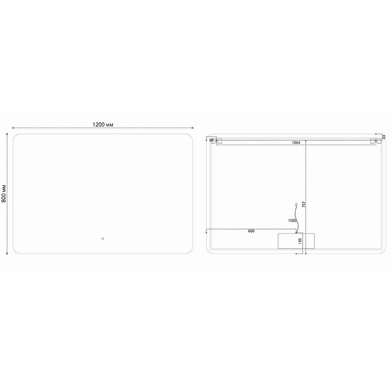 Зеркало Vincea 120 VLM-3BE120 с подсветкой