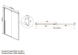 Душевая дверь Vincea Lugano 120 VDS-1L120CLB-1