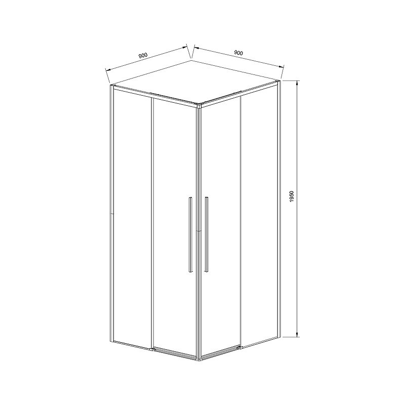 Душевой уголок Vincea Slim-N 90x90 VSS-4SN900CLB