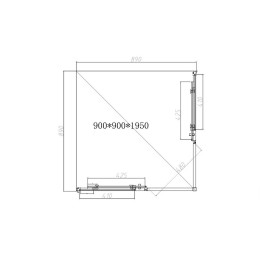 Душевой уголок Vincea Slim-N 90x90 VSS-4SN900CLB
