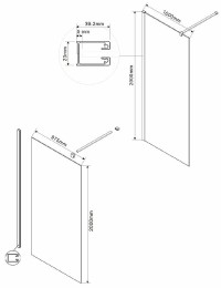 Душевая перегородка Vincea Walk-In 100 VSW-1H100CLG