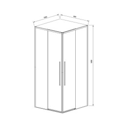 Душевой уголок Vincea Slim-N 100x80 VSS-4SN8010CL