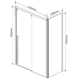 Душевой уголок Vincea Lugano 120x100 VSR-1L1012CLGM-1