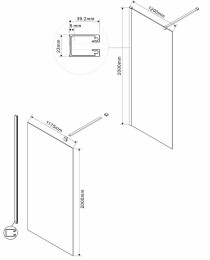 Душевая перегородка Vincea Walk-In 120 VSW-1H120CLG