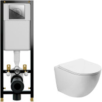 Комплект унитаза Vincea Globo VT1-14S с инсталляцией Cersanit Black 35 S-IN-BLACK-Cg-w