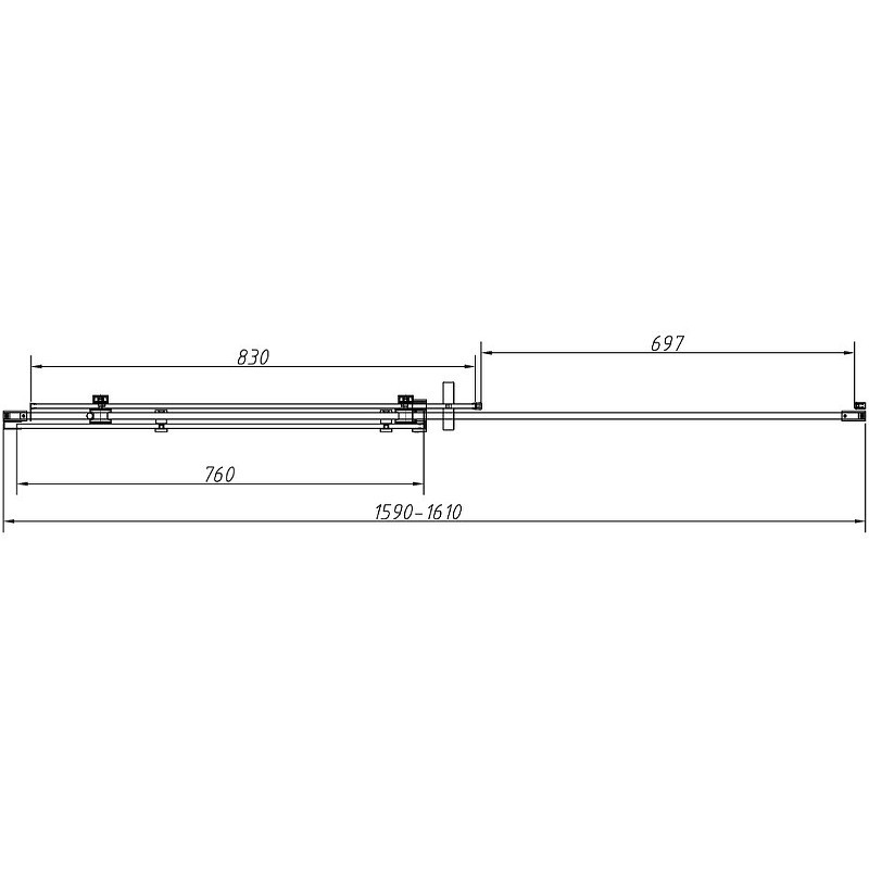 Душевая дверь Vincea Como-N 160 VDS-4CN160CLB