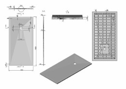 Душевой поддон из искусственного камня Vincea 180x90 VST-4SR9018W