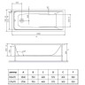 Акриловая ванна Vincea 170х70 VBT-2G170-LG