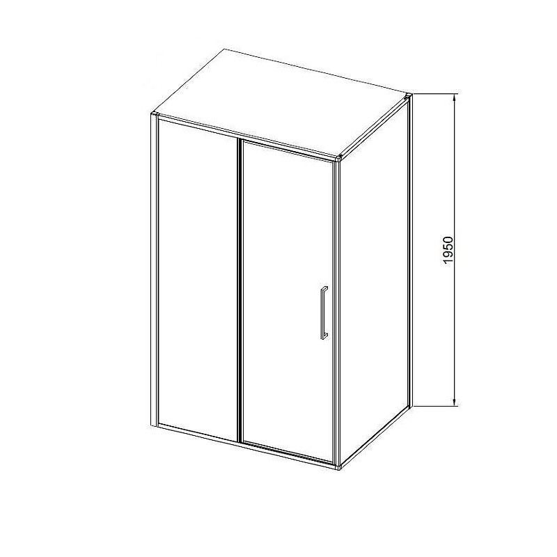 Душевой уголок Vincea Slim 8mm 90х120 VSR-4SLP9012CLG