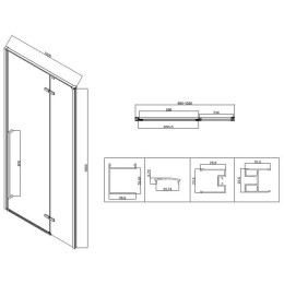 Душевая дверь Vincea Slim-N 100 VDPH-5SN100CLB