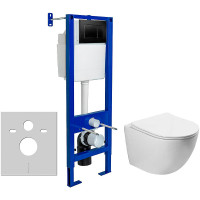 Комплект унитаза Vincea Globo VT1-14S с инсталляцией Berges Atom 410 040332