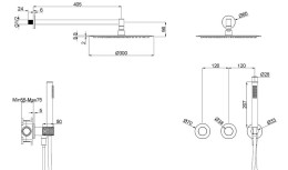 Душевая система Vincea Аура (Aura) VSFW-6AU1CH
