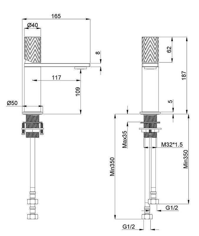 Смеситель для раковины Vincea Альто (Alto) VBF-6AL1GM