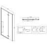 Душевая дверь Vincea Slim-N 90 VDPH-5SN900CLGM