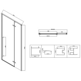 Душевая дверь Vincea Slim-N 90 VDPH-5SN900CLGM